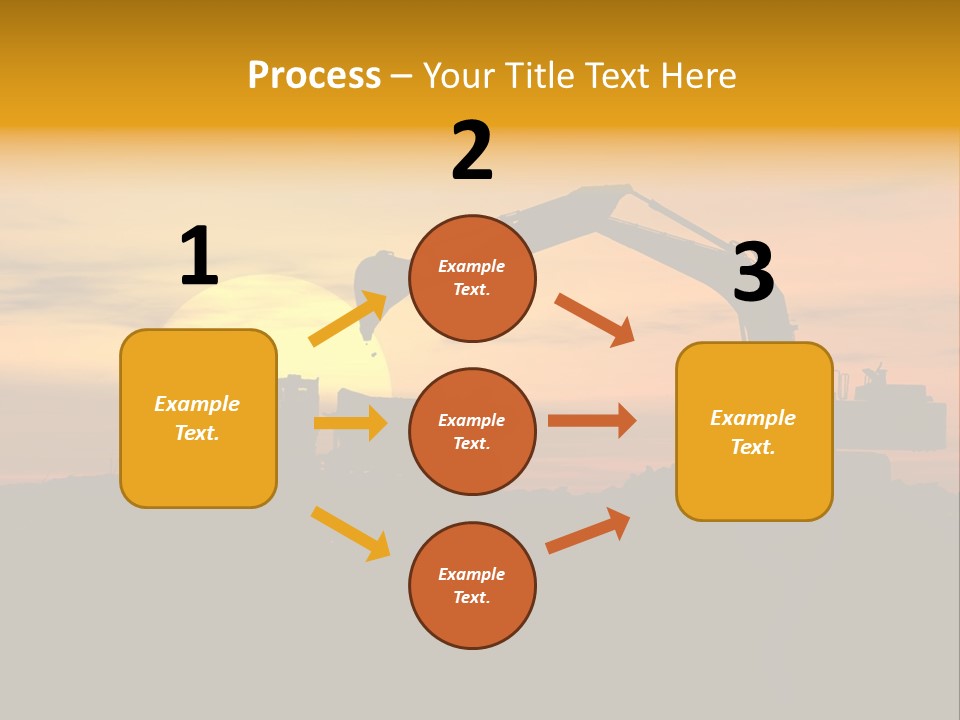 Stock Image Of Earth Mover Trying To Get A Last Load Before The Storm PowerPoint Template