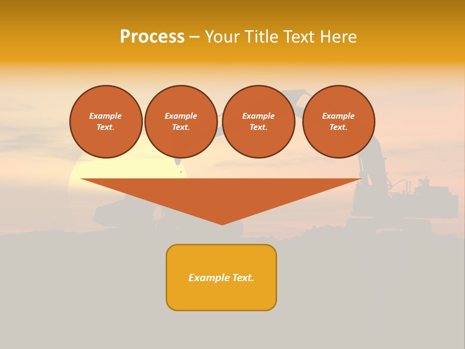 Stock Image Of Earth Mover Trying To Get A Last Load Before The Storm PowerPoint Template