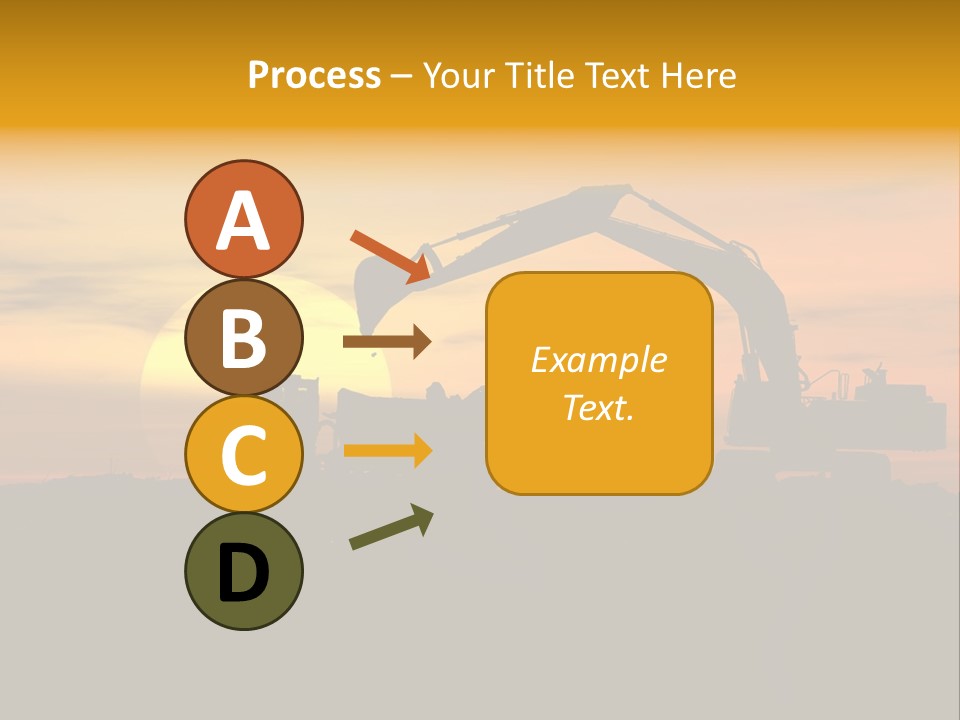 Stock Image Of Earth Mover Trying To Get A Last Load Before The Storm PowerPoint Template