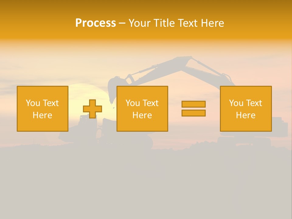 Stock Image Of Earth Mover Trying To Get A Last Load Before The Storm PowerPoint Template