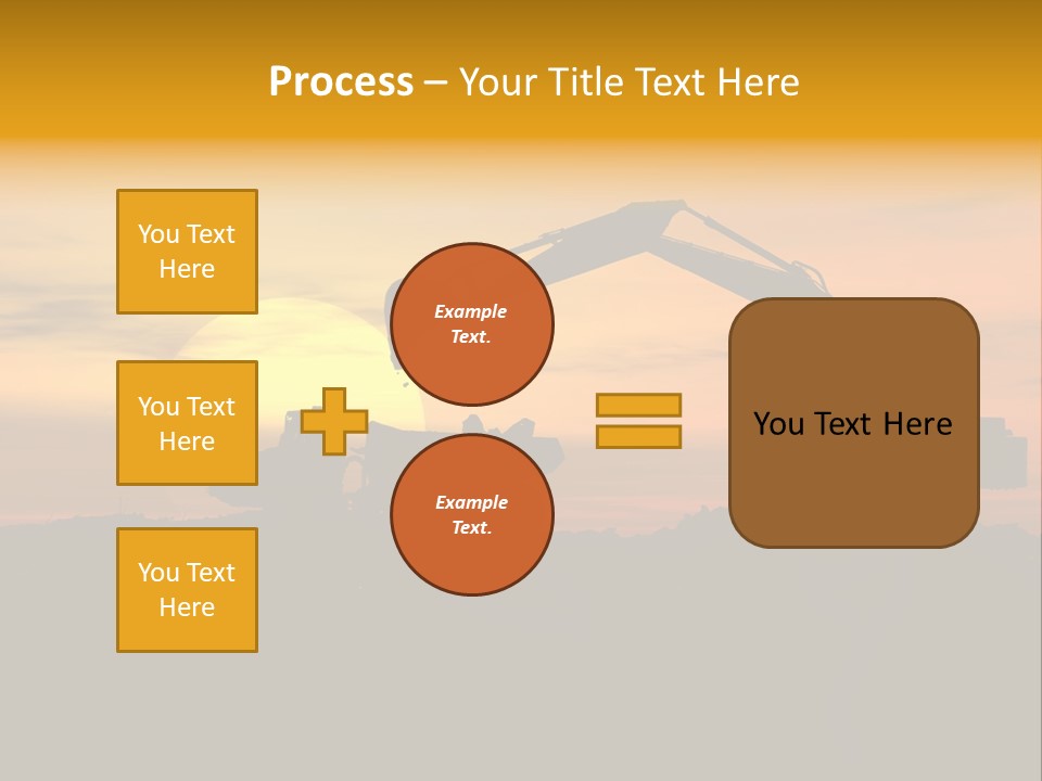 Stock Image Of Earth Mover Trying To Get A Last Load Before The Storm PowerPoint Template