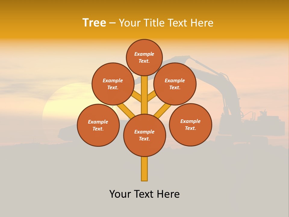 Stock Image Of Earth Mover Trying To Get A Last Load Before The Storm PowerPoint Template