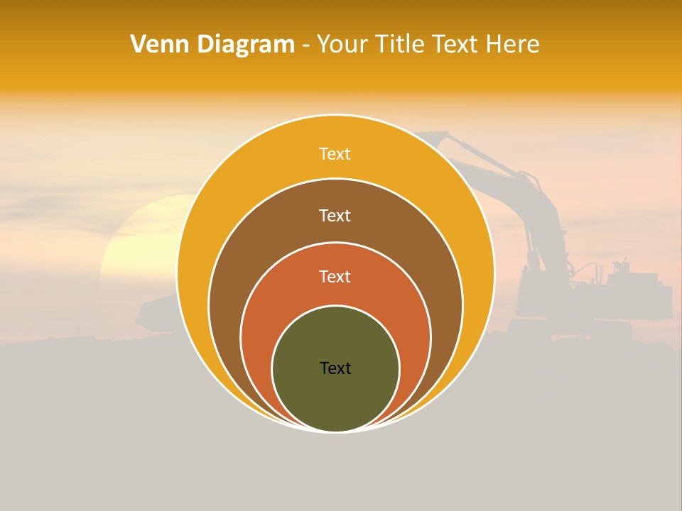 Stock Image Of Earth Mover Trying To Get A Last Load Before The Storm PowerPoint Template