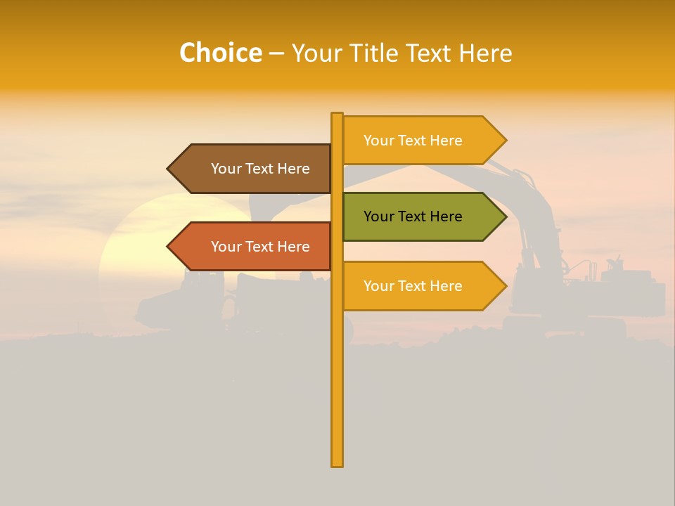 Stock Image Of Earth Mover Trying To Get A Last Load Before The Storm PowerPoint Template