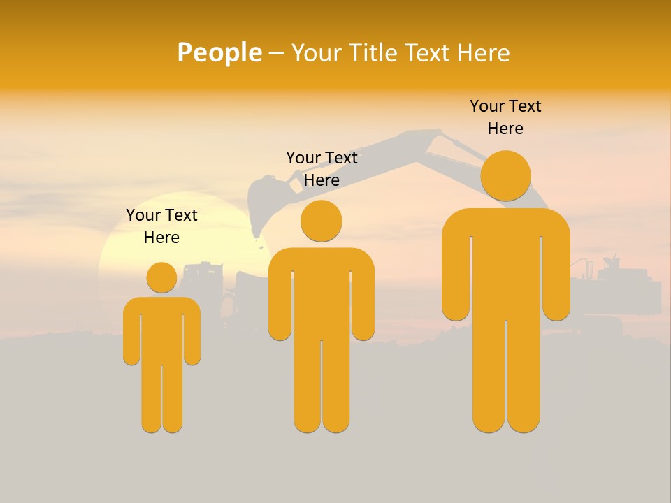 Stock Image Of Earth Mover Trying To Get A Last Load Before The Storm PowerPoint Template