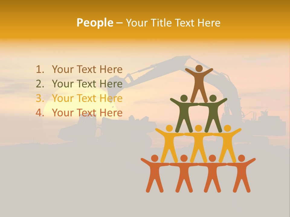 Stock Image Of Earth Mover Trying To Get A Last Load Before The Storm PowerPoint Template