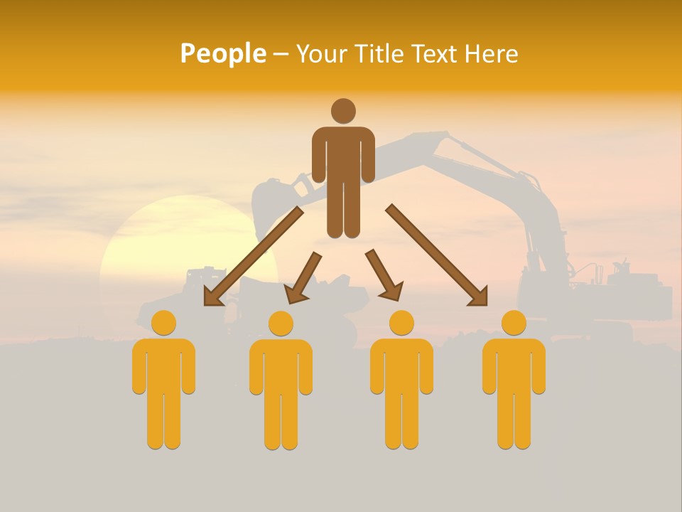 Stock Image Of Earth Mover Trying To Get A Last Load Before The Storm PowerPoint Template