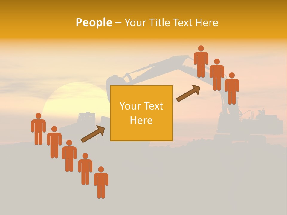 Stock Image Of Earth Mover Trying To Get A Last Load Before The Storm PowerPoint Template