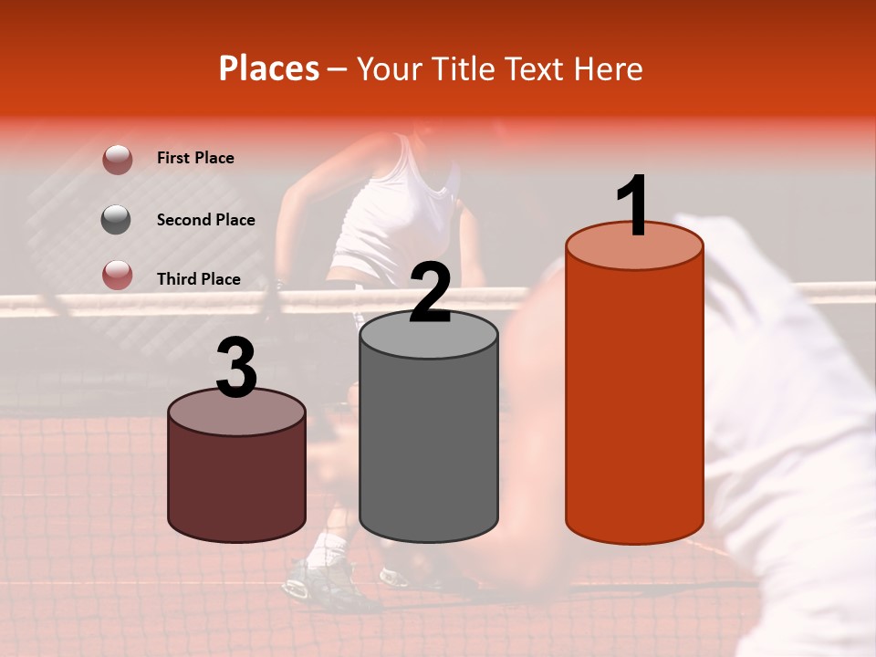 Two Young Sporty Female Tennis Players Enjoying A Game In The Sun On The Costa Del Sol PowerPoint Template