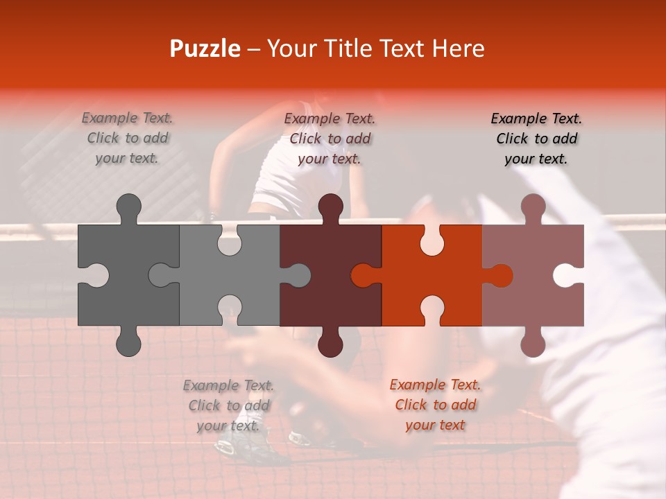 Two Young Sporty Female Tennis Players Enjoying A Game In The Sun On The Costa Del Sol PowerPoint Template