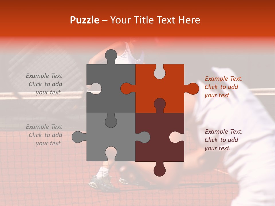 Two Young Sporty Female Tennis Players Enjoying A Game In The Sun On The Costa Del Sol PowerPoint Template