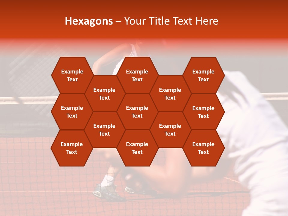 Two Young Sporty Female Tennis Players Enjoying A Game In The Sun On The Costa Del Sol PowerPoint Template