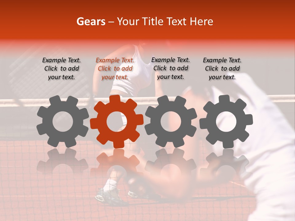 Two Young Sporty Female Tennis Players Enjoying A Game In The Sun On The Costa Del Sol PowerPoint Template