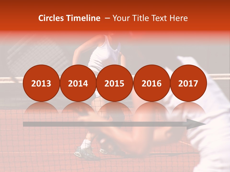 Two Young Sporty Female Tennis Players Enjoying A Game In The Sun On The Costa Del Sol PowerPoint Template