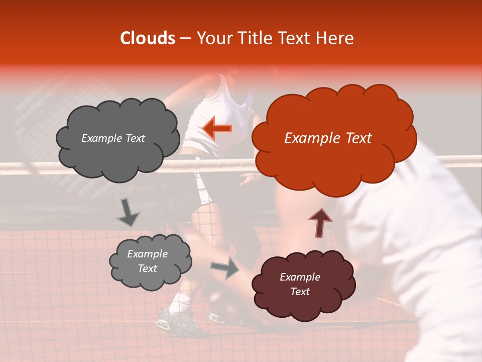 Two Young Sporty Female Tennis Players Enjoying A Game In The Sun On The Costa Del Sol PowerPoint Template