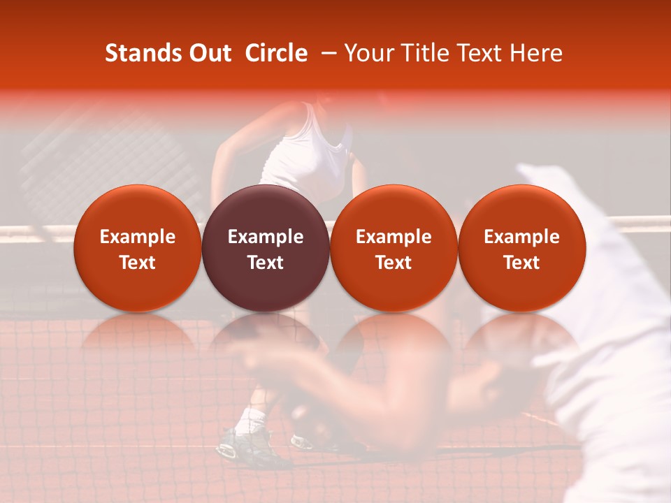 Two Young Sporty Female Tennis Players Enjoying A Game In The Sun On The Costa Del Sol PowerPoint Template