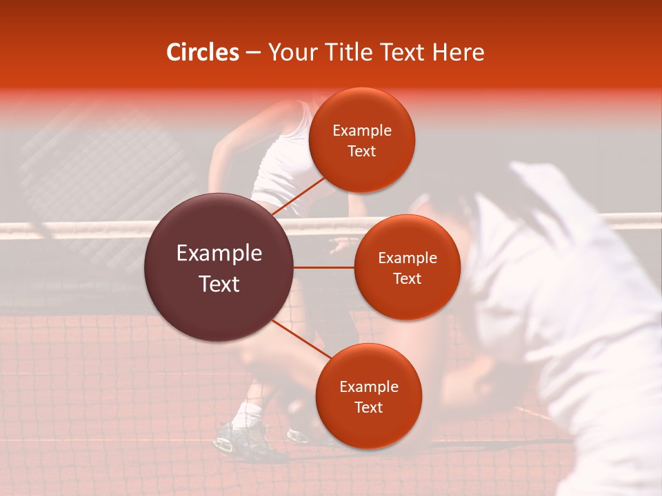 Two Young Sporty Female Tennis Players Enjoying A Game In The Sun On The Costa Del Sol PowerPoint Template