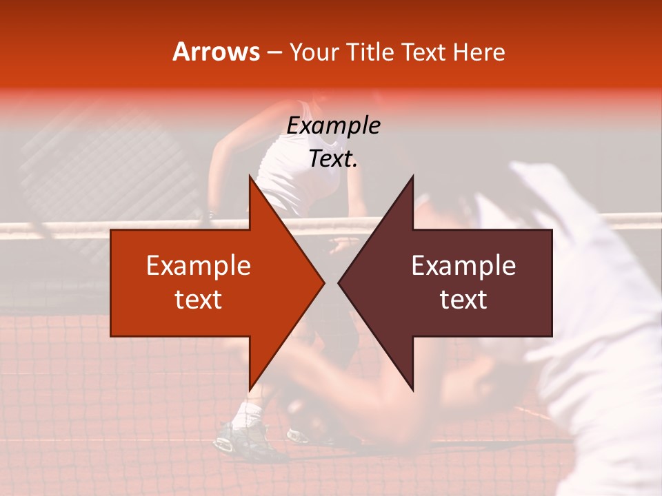 Two Young Sporty Female Tennis Players Enjoying A Game In The Sun On The Costa Del Sol PowerPoint Template