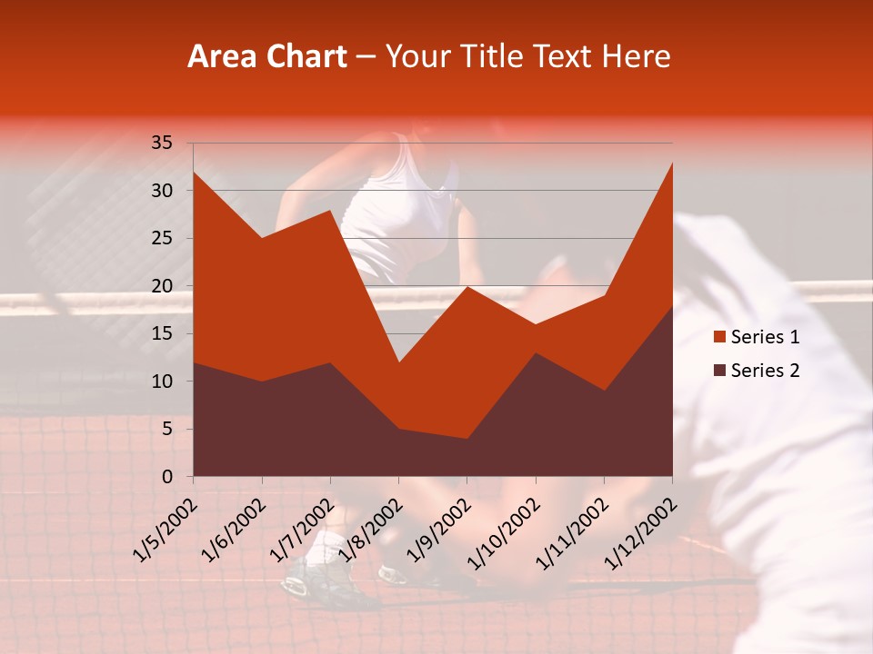 Two Young Sporty Female Tennis Players Enjoying A Game In The Sun On The Costa Del Sol PowerPoint Template