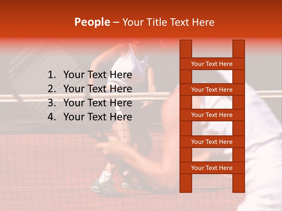 Two Young Sporty Female Tennis Players Enjoying A Game In The Sun On The Costa Del Sol PowerPoint Template