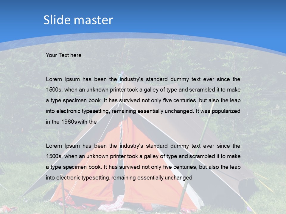 Camping In Summer PowerPoint Template