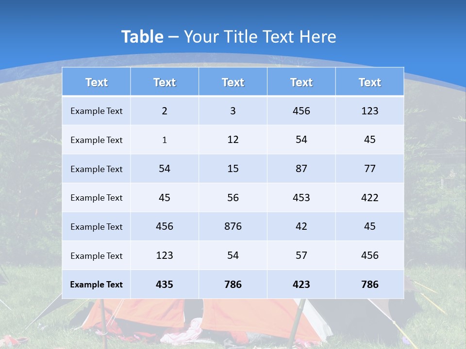 Camping In Summer PowerPoint Template