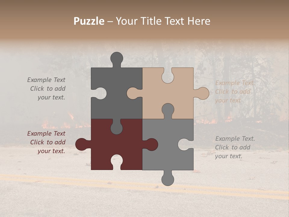 A Fire Hydrant On The Side Of A Road With A Forest In The Background PowerPoint Template