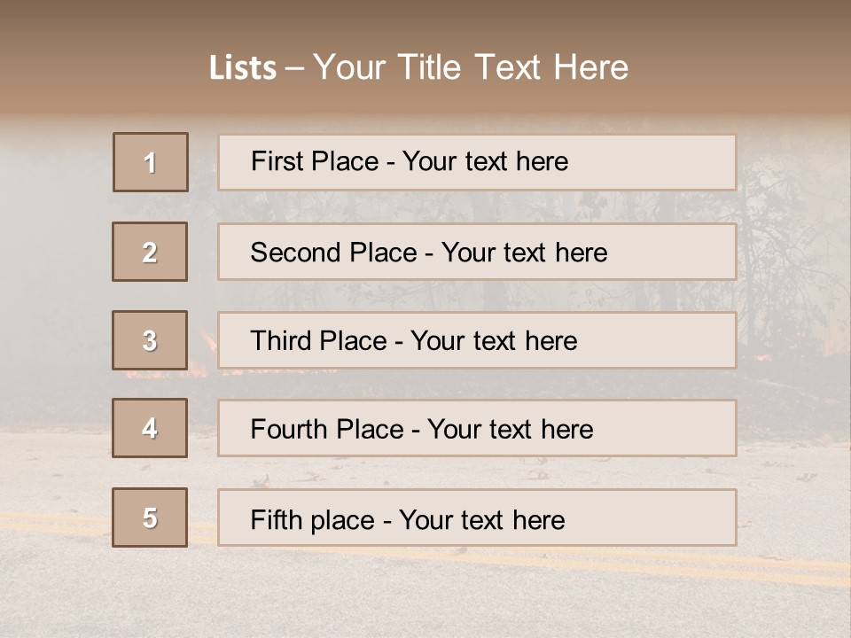A Fire Hydrant On The Side Of A Road With A Forest In The Background PowerPoint Template