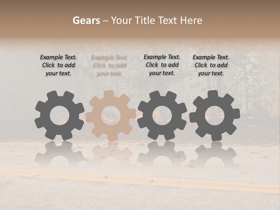 A Fire Hydrant On The Side Of A Road With A Forest In The Background PowerPoint Template