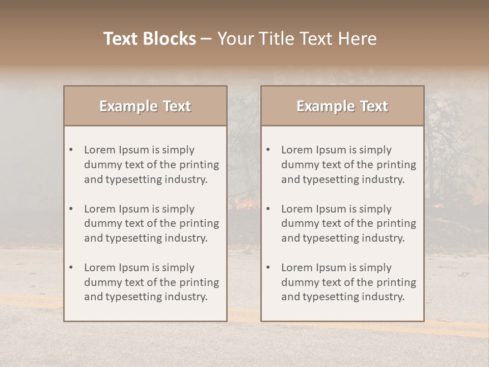 A Fire Hydrant On The Side Of A Road With A Forest In The Background PowerPoint Template