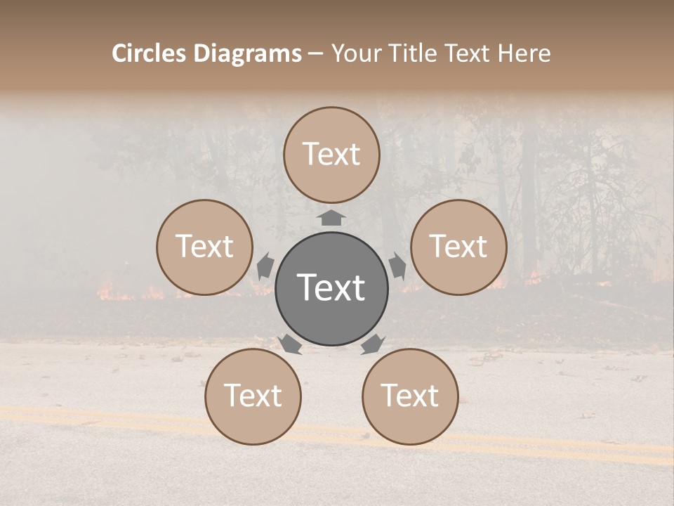 A Fire Hydrant On The Side Of A Road With A Forest In The Background PowerPoint Template