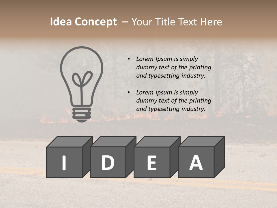 A Fire Hydrant On The Side Of A Road With A Forest In The Background PowerPoint Template