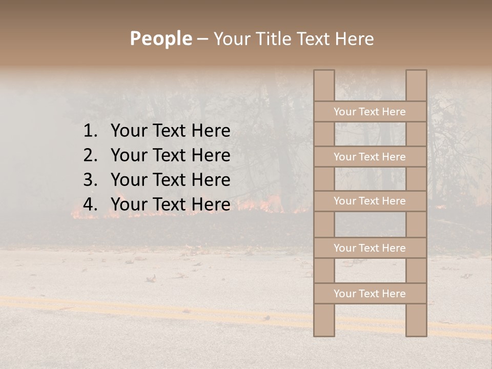 A Fire Hydrant On The Side Of A Road With A Forest In The Background PowerPoint Template