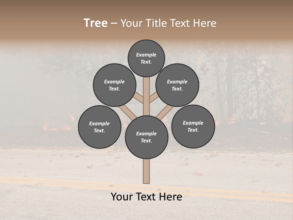 A Fire Hydrant On The Side Of A Road With A Forest In The Background PowerPoint Template