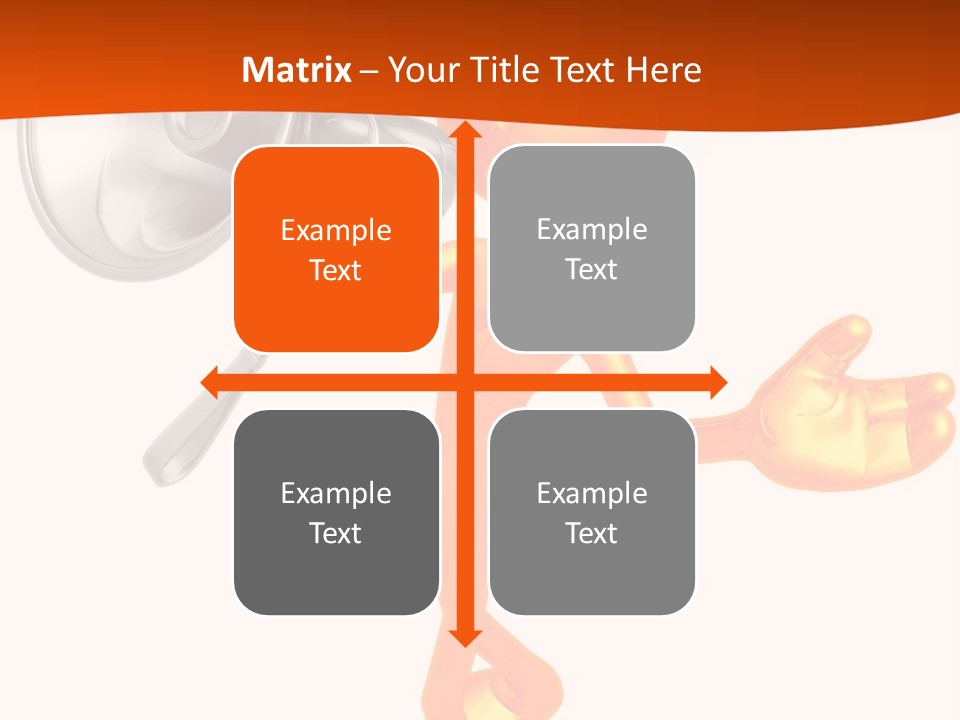 An Orange Man With A Megaphone On A White Background PowerPoint Template