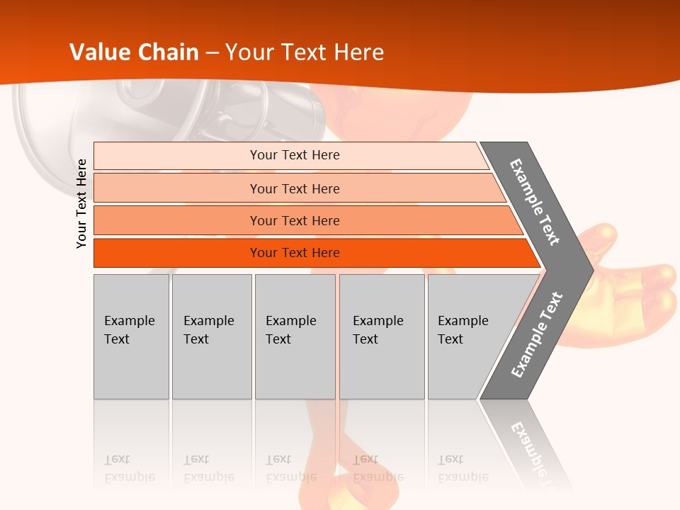 An Orange Man With A Megaphone On A White Background PowerPoint Template