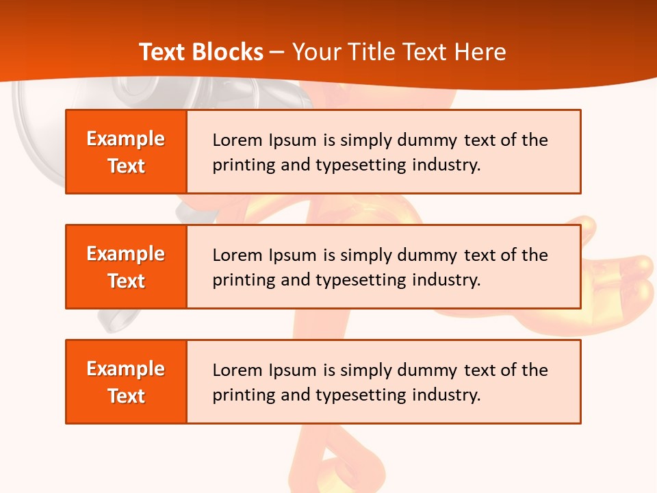 An Orange Man With A Megaphone On A White Background PowerPoint Template