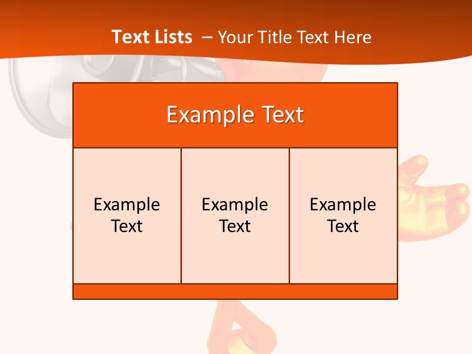 An Orange Man With A Megaphone On A White Background PowerPoint Template