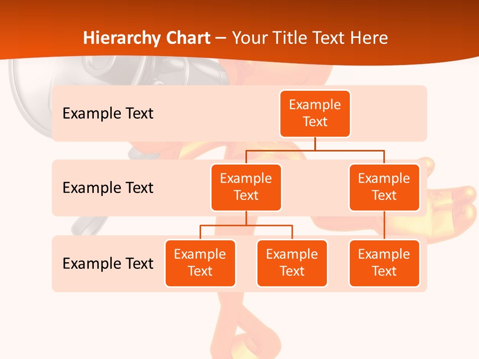 An Orange Man With A Megaphone On A White Background PowerPoint Template