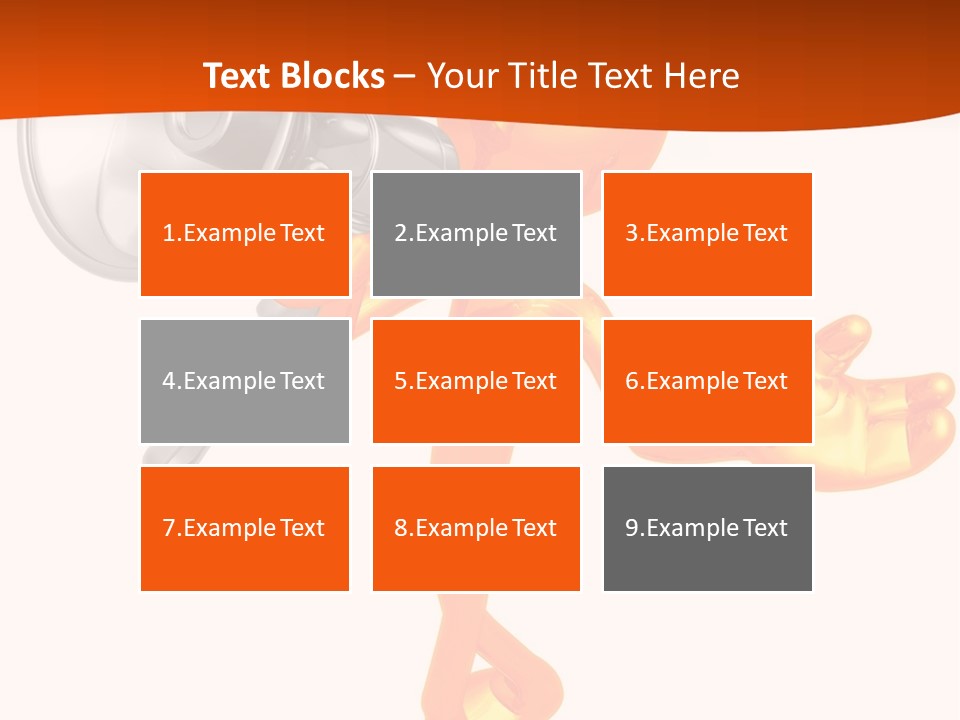 An Orange Man With A Megaphone On A White Background PowerPoint Template