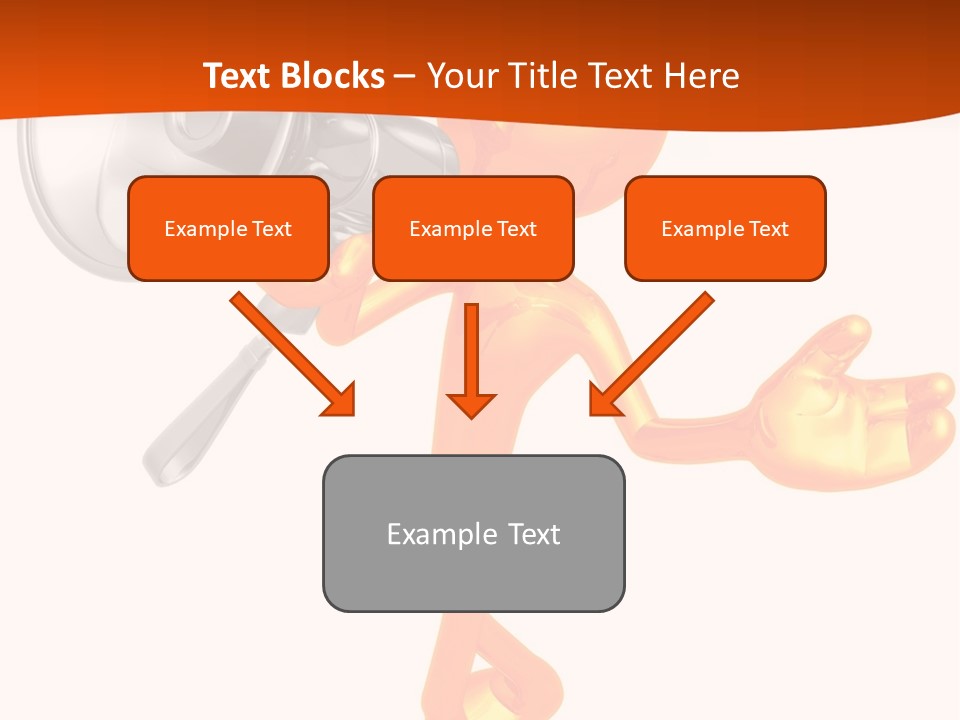 An Orange Man With A Megaphone On A White Background PowerPoint Template