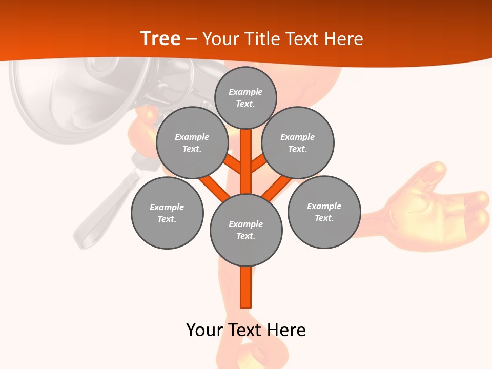 An Orange Man With A Megaphone On A White Background PowerPoint Template