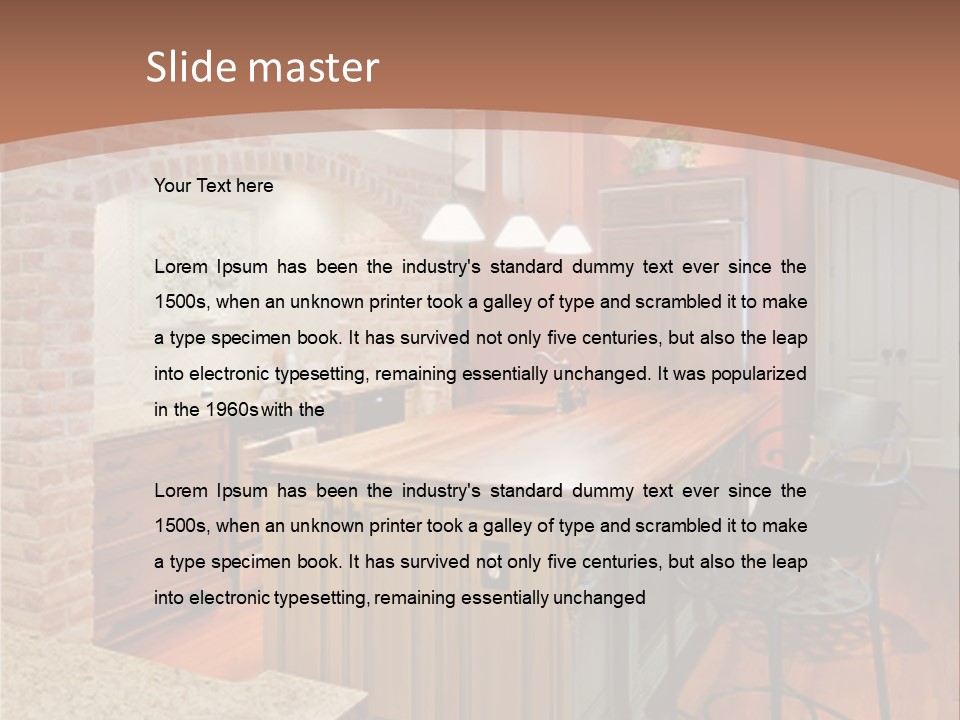 Bungalows At A Tropical Resort PowerPoint Template