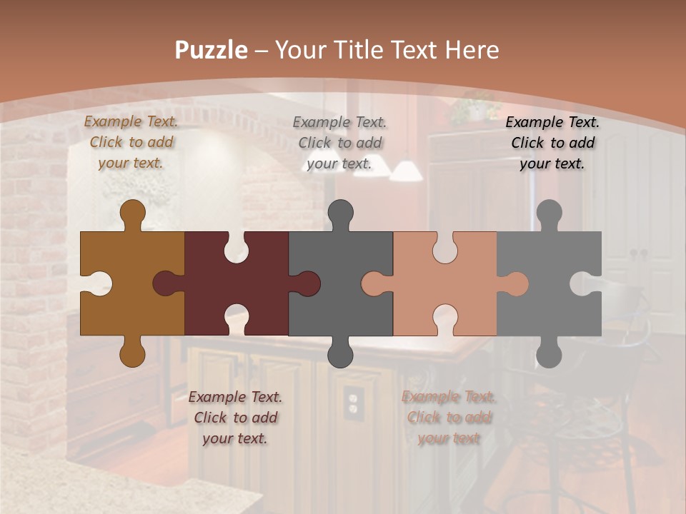 Bungalows At A Tropical Resort PowerPoint Template