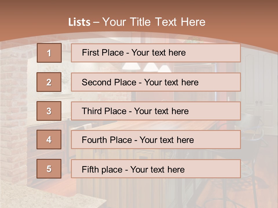 Bungalows At A Tropical Resort PowerPoint Template