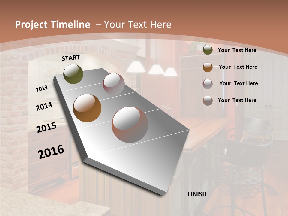 Bungalows At A Tropical Resort PowerPoint Template