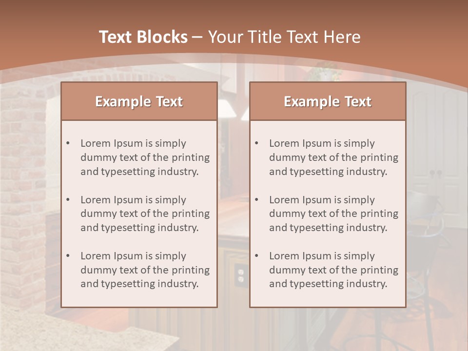 Bungalows At A Tropical Resort PowerPoint Template