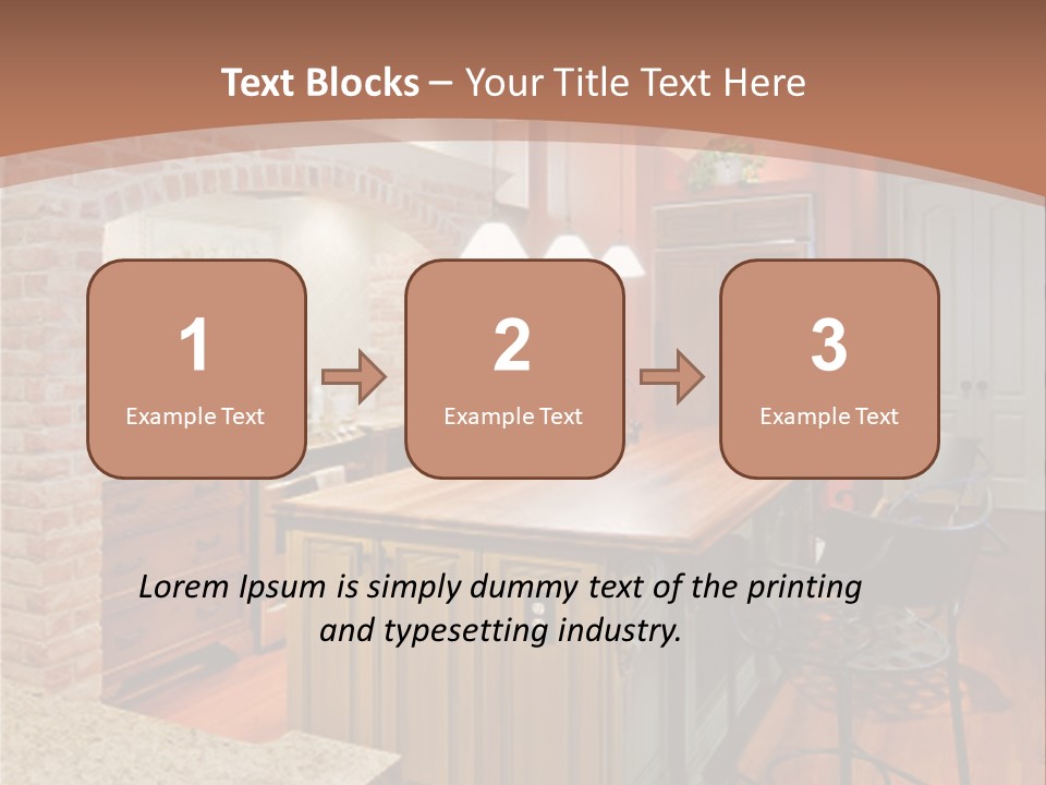 Bungalows At A Tropical Resort PowerPoint Template