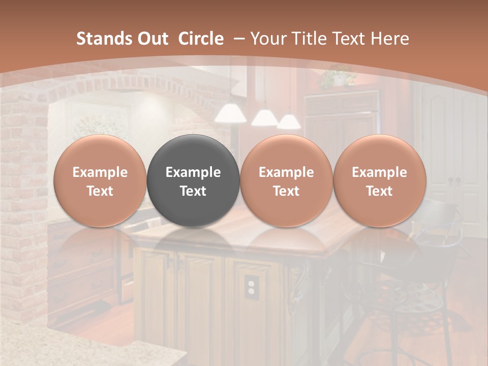 Bungalows At A Tropical Resort PowerPoint Template