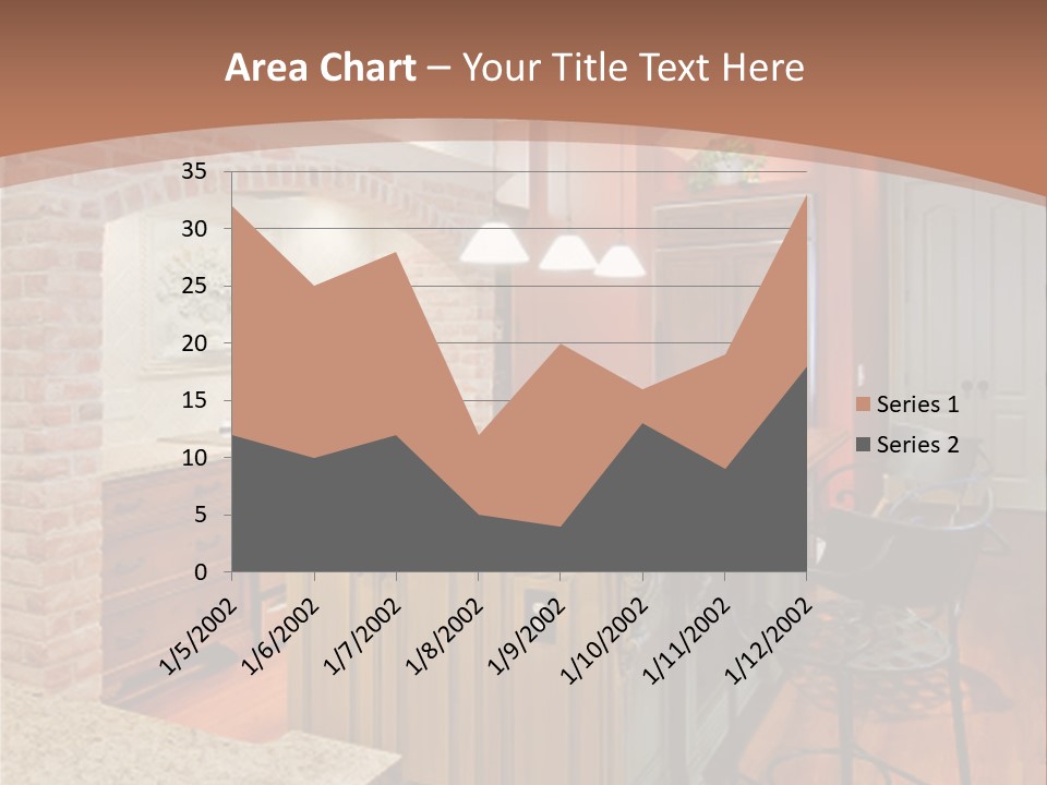 Bungalows At A Tropical Resort PowerPoint Template